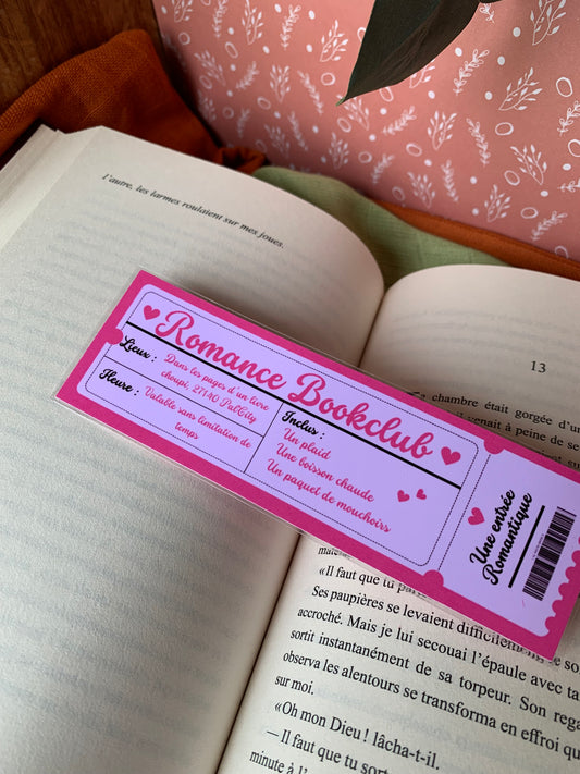 Marque-page ticket « Romance BC »